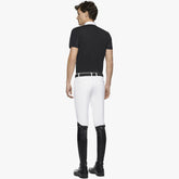 Men's R-Evo Epaulet S/S Zip Competition Polo Black